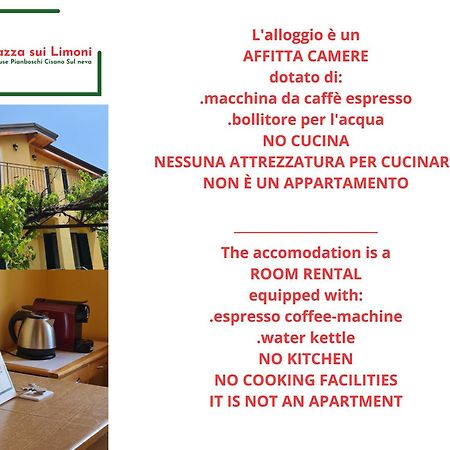 La Terrazza Sui Limoni - Suite Degli Ospiti - Mare, Escursioni A Piedi O Bike, Falesie Per Arrampicate Cisano sul Neva Exterior foto